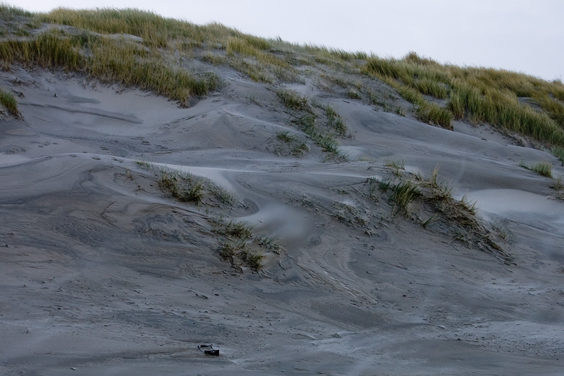 DSC_3975.jpg - Ook bij de duinen kan je zien wat de wind met het zand doet